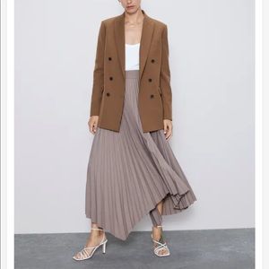 Zara asymmetric pleated skirt